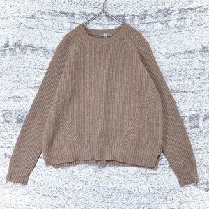 Uniro Wool-Blend Crew Neck Chunky Knit Sweater
